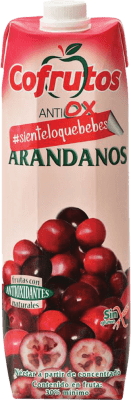 33,95 € Envio grátis | Caixa de 10 unidades Refrescos e Mixers Cofrutos Zumo Arándanos Tetrabrick Espanha Garrafa 1 L