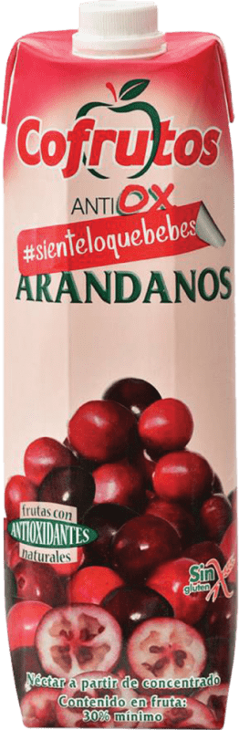 33,95 € Envio grátis | Caixa de 10 unidades Refrescos e Mixers Cofrutos Zumo Arándanos Tetrabrick Espanha Garrafa 1 L