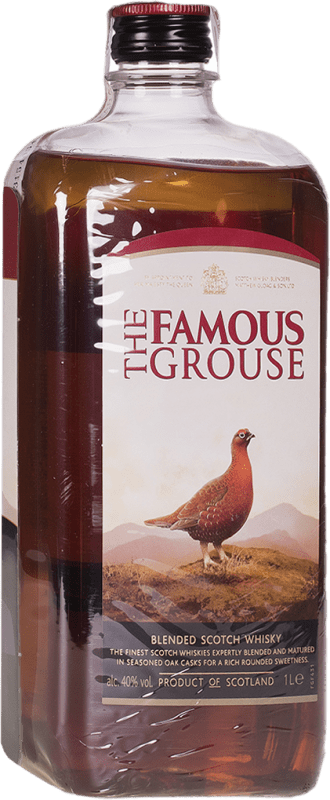 25,95 € Free Shipping | Whisky Blended Glenturret Famous Grouse PET Scotland United Kingdom Bottle 1 L