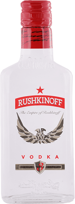6,95 € Бесплатная доставка | Водка Antonio Nadal Rushkinoff Red Flask Испания Маленькая фляжка 20 cl