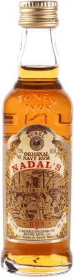2,95 € Envio grátis | Rum Antonio Nadal Gold — Edição Ouro Espanha Garrafinha Miniatura 4 cl