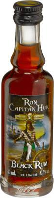 3,95 € Envío gratis | Ron Antonio Nadal Capitán Huk Etiqueta Negra España Botellín Miniatura 4 cl