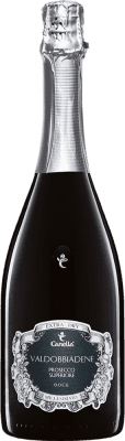 17,95 € 送料無料 | 白スパークリングワイン Canella Brut D.O.C.G. Prosecco di Conegliano-Valdobbiadene イタリア Glera ボトル 75 cl