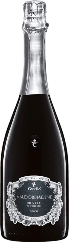 17,95 € Envio grátis | Espumante Branco Canella Brut — Bruto D.O.C.G. Prosecco di Conegliano-Valdobbiadene Itália Glera Garrafa 75 cl
