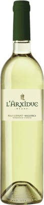 9,95 € Envio grátis | Vinho branco Pere Seda L'Arxiduc Blanc D.O. Pla i Llevant Espanha Chardonnay, Parellada, Mascate Garrafa 75 cl