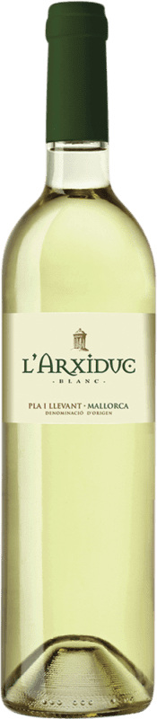 9,95 € Envio grátis | Vinho branco Pere Seda L'Arxiduc Blanc D.O. Pla i Llevant Espanha Chardonnay, Parellada, Mascate Garrafa 75 cl
