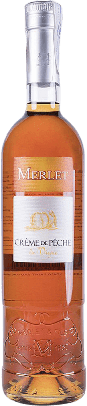 49,95 € Envío gratis | Crema de Licor Merlet Melocotón Francia Botella 70 cl