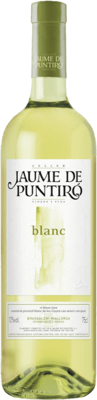 13,95 € Spedizione Gratuita | Vino bianco Jaume de Puntiró Blanco D.O. Binissalem Spagna Premsal Bottiglia 75 cl