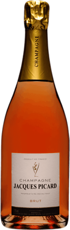 81,95 € 免费送货 | 桃红起泡酒 Jacques Picard Brut — 起泡酒 干型 Rosé — 桃红葡萄酒 A.O.C. Champagne 香槟酒 法国 大瓶 — Magnum 1,5 L