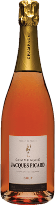 56,95 € Бесплатная доставка | Розовое игристое Jacques Picard Rosé брют A.O.C. Champagne шампанское Франция Pinot Black, Chardonnay бутылка 75 cl