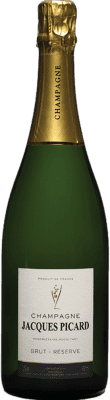 49,95 € Envío gratis | Espumoso blanco Jacques Picard Brut Reserva A.O.C. Champagne Champagne Francia Pinot Negro, Chardonnay, Pinot Meunier Botella 75 cl