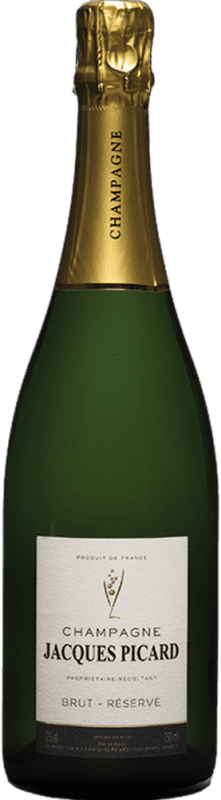 49,95 € 送料無料 | 白スパークリングワイン Jacques Picard Brut 予約 A.O.C. Champagne シャンパン フランス Pinot Black, Chardonnay, Pinot Meunier ボトル 75 cl