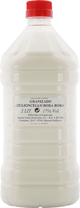 29,95 € Spedizione Gratuita | Schnapps Antonio Nadal Bora Bora Giulioncello Base de Granizado Spagna Caraffa 2 L