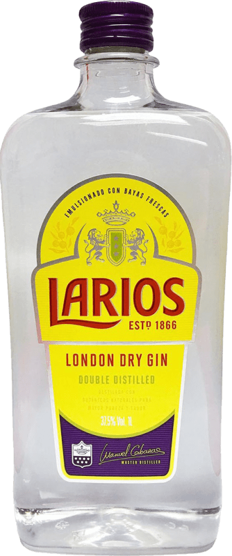 19,95 € 送料無料 | ジン Larios PET スペイン ヒップフラスコボトル 1 L