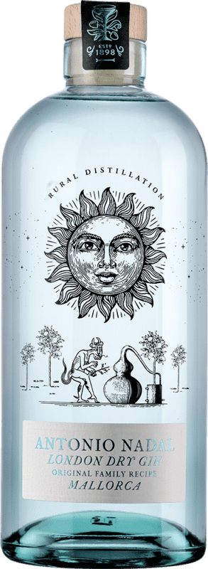 19,95 € Envio grátis | Genever Gin Antonio Nadal Espanha Garrafa 70 cl