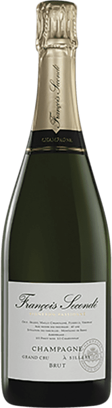 53,95 € Бесплатная доставка | Белое игристое вино Francois Secondé Brut — брют Grand Cru A.O.C. Champagne шампанское Франция Pinot Noir — Пино Нуар, Chardonnay — Шардоне 75 cl