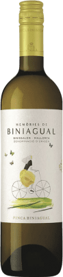 27,95 € 免费送货 | 白酒 Biniagual Memòries Blanco D.O. Binissalem 西班牙 Muscat of Alexandria, Chardonnay, Premsal 瓶子 75 cl