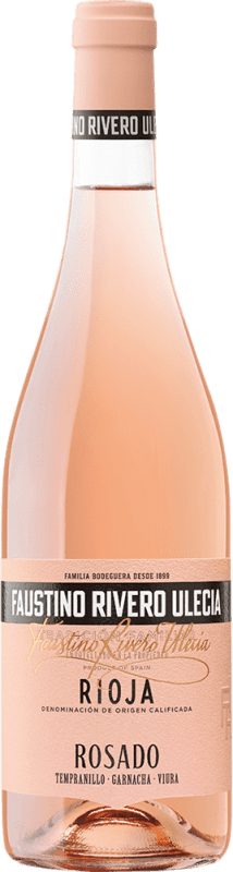 7,95 € Envoi gratuit | Vin Rosé Faustino Rivero D.O.Ca. Rioja La Rioja Espagne Tempranillo, Garnacha — Grenache, Viura Bouteille 75 cl