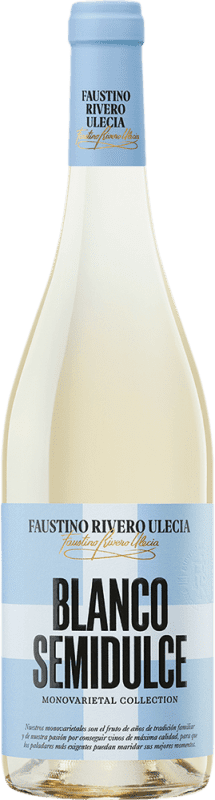 5,95 € Envoi gratuit | Vin Blanc Faustino Rivero Semiseco — Demi-Sec I.G.P. Vino de la Tierra de Castilla Espagne Macabeo — Macabeu Bouteille 75 cl