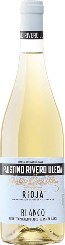7,95 € Spedizione Gratuita | Vino Bianco Faustino Rivero D.O.Ca. Rioja La Rioja Spagna Tempranillo, Garnacha — Grenache, Viura 75 cl