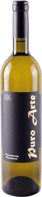 6,95 € Envío gratis | Vino blanco Muni Corpus Puro Arte Blanco I.G.P. Vino de la Tierra de Castilla España Macabeo, Chardonnay Botella 75 cl