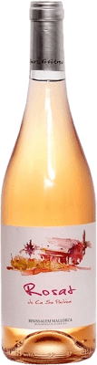 12,95 € Free Shipping | Rosé wine Ca Sa Padrina Rosat D.O. Binissalem Spain Merlot, Mantonegro Bottle 75 cl