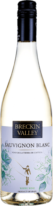 6,95 € Envio grátis | Vinho Branco Faustino Rivero Breckin Valley I.G.P. Vino de la Tierra de Castilla Espanha Sauvignon 75 cl Tampa de Rosca