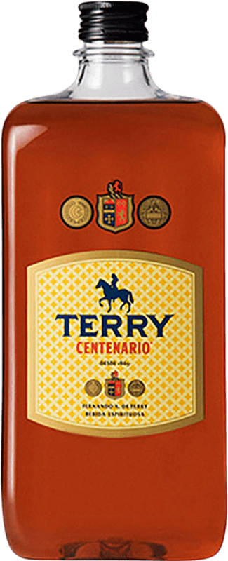 17,95 € Envio grátis | Brandy Conhaque Terry PET Espanha Garrafa 1 L