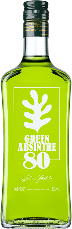 25,95 € Envío gratis | Absenta Antonio Nadal 80 Green Green Verde España Botella 70 cl