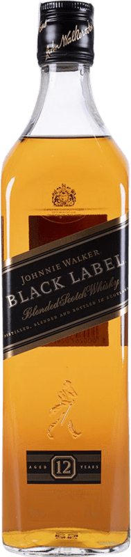 41,95 € 免费送货 | 调和威士忌 Johnnie Walker Black Label 苏格兰 英国 12 岁 70 cl 无滴嘴