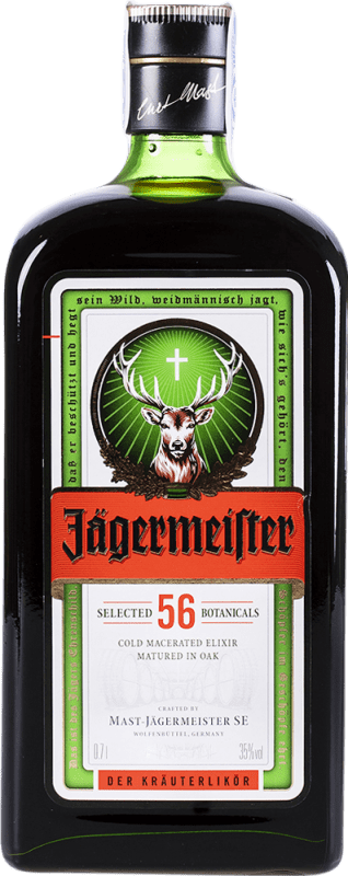 27,95 € Free Shipping | Herbal liqueur Mast Jägermeister Sin Dosificador Germany Bottle 1 L