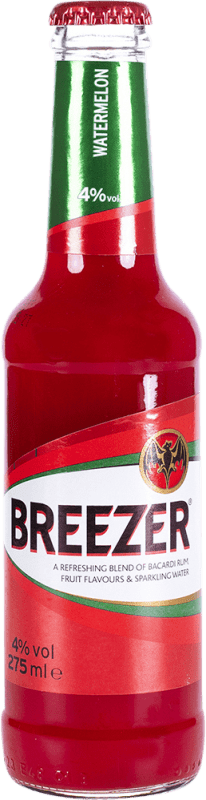 68,95 € Envío gratis | Caja de 24 unidades Mixer Bacardí Breezer Sandía Puerto Rico Botellín 27 cl