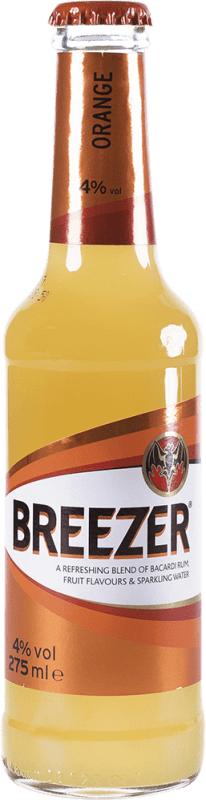 72,95 € Kostenloser Versand | 24 Einheiten Box Mixer Bacardí Breezer Puerto Rico Kleine Flasche 27 cl Orange