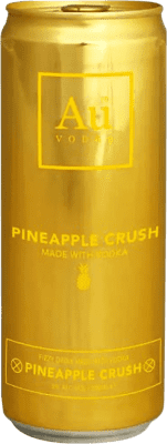 45,95 € Envio grátis | Caixa de 12 unidades Refrescos e Mixers Au Pineapple Crush Reino Unido Lata 33 cl