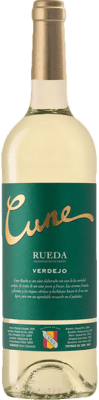 151,95 € 免费送货 | 盒装24个 白酒 Norte de España - CVNE Cune Blanco D.O. Rueda 西班牙 Verdejo 半瓶 37 cl