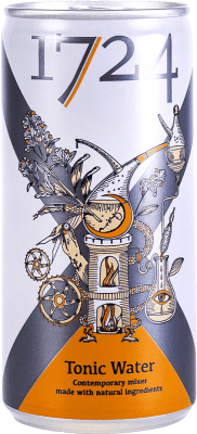 59,95 € 免费送货 | 盒装24个 碳酸饮料 Global Premium Seventeen 1724 西班牙 罐 20 cl Tonic Water — 奎宁水