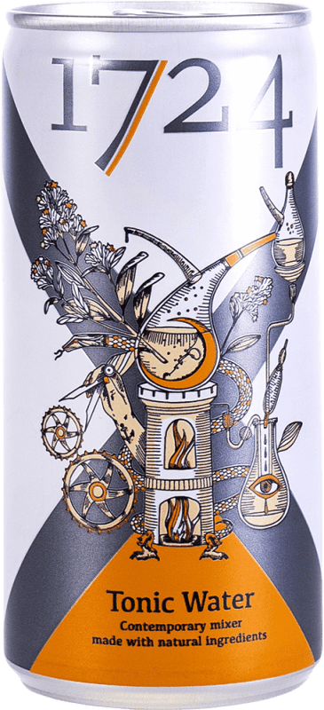 59,95 € Free Shipping | 24 units box Soft Drinks Global Premium Seventeen 1724 Spain Can 20 cl Tonic Water