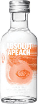 28,95 € Free Shipping | 12 units box Vodka Absolut Peach Sweden Miniature Bottle 5 cl