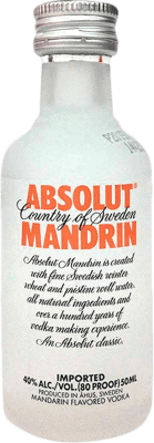 29,95 € Free Shipping | 12 units box Vodka Absolut Mandarina Sweden Miniature Bottle 5 cl