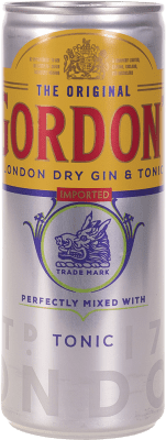 45,95 € Free Shipping | 12 units box Soft Drinks & Mixers Gordon's Gin & Tónica United Kingdom Can 25 cl