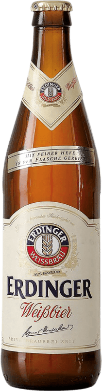 36,95 € Spedizione Gratuita | Scatola da 12 unità Birra Erdinger Weissbier — Bianca Germania Bottiglia Medium 50 cl