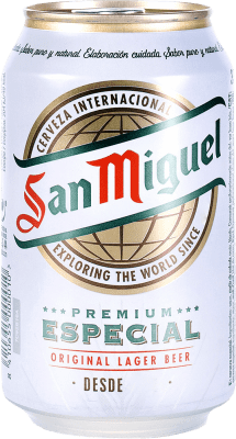 17,95 € Spedizione Gratuita | Scatola da 12 unità Birra San Miguel Premium Especial Original Lager Spagna Lattina 33 cl