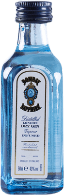 47,95 € Free Shipping | 10 units box Gin Bombay Sapphire United Kingdom Miniature Bottle 5 cl