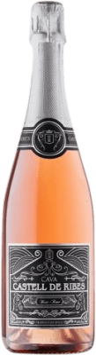 9,95 € 免费送货 | 玫瑰气泡酒 Joan Sarda Castell de Ribes Rose 香槟 年轻的 D.O. Cava 加泰罗尼亚 西班牙 瓶子 75 cl