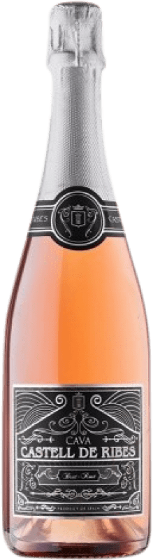 9,95 € Envío gratis | Espumoso rosado Joan Sarda Castell de Ribes Rose Brut Joven D.O. Cava Cataluña España Botella 75 cl