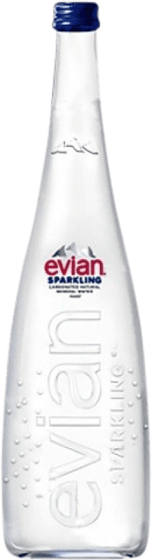 4,95 € Envio grátis | Água Evian Frizzante — Meio Espumante, Mineral Natural França 75 cl