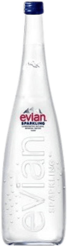 2,95 € Envío gratis | Agua Evian Frizzante — Espumoso de Aguja, Mineral Natural Francia Botellín Tercio 33 cl