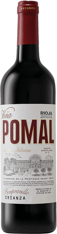 8,95 € Envío gratis | Vino Tinto Bodegas Bilbaínas Viña Pomal Crianza D.O.Ca. Rioja La Rioja España Media Botella 37 cl