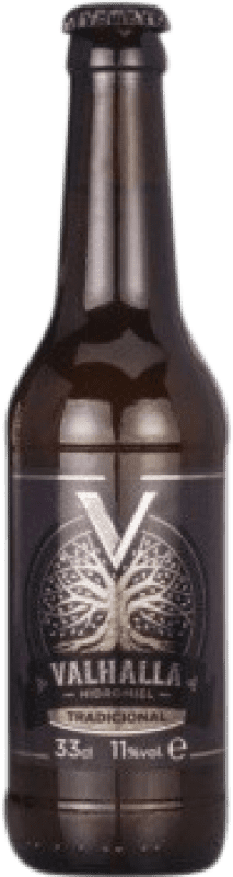 6,95 € 送料無料 | ハーブリキュール Valhalla 伝統的 スペイン 1/3ボトル 33 cl Hidromiel — 蜂蜜酒
