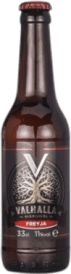 6,95 € Envío gratis | Licor de Hierbas Valhalla Freyja España Botellín Tercio 33 cl Hidromiel